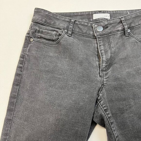Ann Taylor Loft Womens Curvy Slim Skinny Jeans Gray Stretch Charcoal Wash 29/8 - Picture 3 of 11